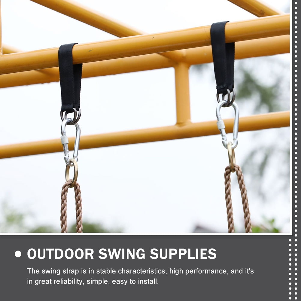 HAMPPLIES 6Pcs Heavy Duty Swing Hooks Tree Swings Straps for Camping and