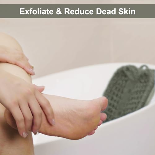 BESKAR Shower Foot Scrubber Mat with Non-Slip Suction Cups, Foot Spa Brush for Cleaning & Exfoliating Your Feet No Bend, Foot Points Reflexology Mat for Relax Your Feet