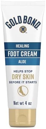 Gold Bond Healing Foot Cream, 4 oz. (Pack of 4), With Aloe, Nourishes & Softens For Healthier Looking Feet