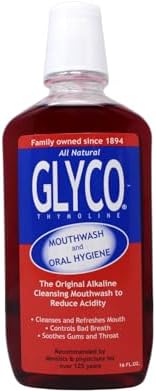 Glyco Thymoline Mouthwash Oral Hygiene Liquid, 16 Fluid Ounce