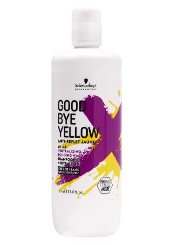 GOODBYE YELLOW Neutralizing Wash Shampoo – Color Balancing for Brassy and Yellow Tones – Cleansing Vegan Hair Care with Purple and Blue Pigments