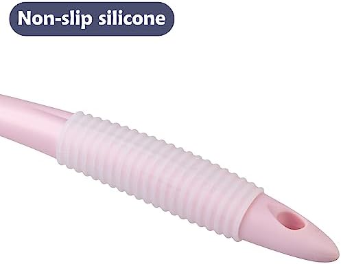 BEDELITE Back Bath Brush Long Handle for Shower of 2 - Soft Shower Brush for Men & Women,Back Brush Scrubber - 16.4" Long Skin Exfoliator for Body Bath Scrubber(2 Pack, Blue & Pink)