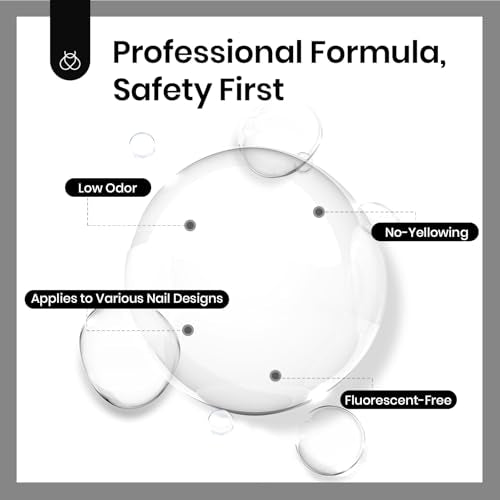 Beetles Extra Glossy Top Coat Bulk 300ml No Wipe Gel Top Coat Refill, Super Large Capacity High Shine Gel Nail Polish Clear Glossy Gel Polish Art Supplies for Techs Manicure Store or Nail Salon Lover