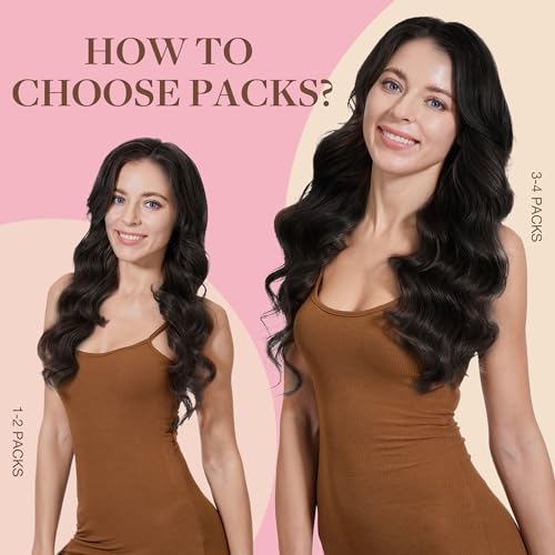 GOO GOO Tape in Hair Extensions Human Hair, 2 Dark Brown, 20inch 50g 20pcs, Skin Weft Seamless Invisible, Silky Straight with Thick Ends, Remy Human Hair