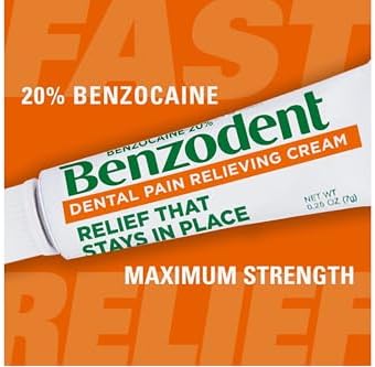 Benzodent Dental Pain Relieving Cream, 1 Ounce - Buy Packs and SAVE (Pack of 5)