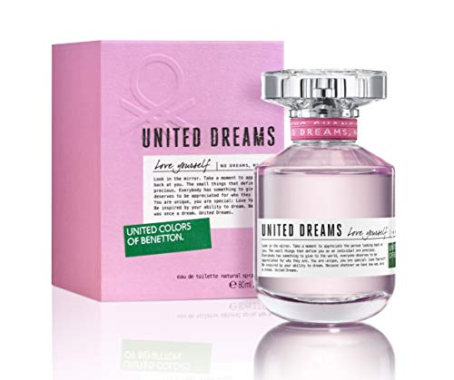 Benetton United Dreams Love Yourself Eau de Toilette Spray for Women, 2.7 Ounce