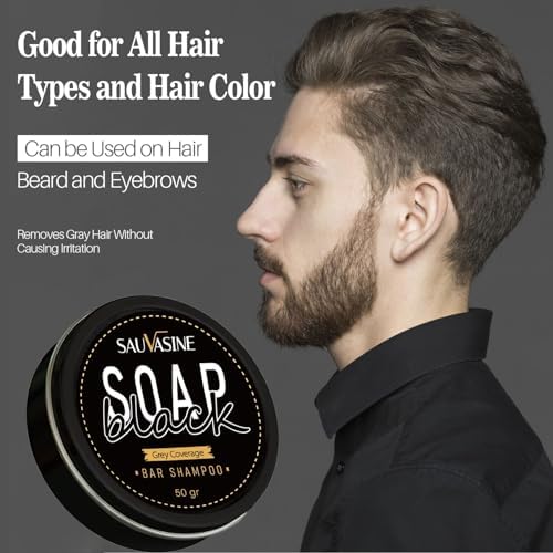 Gray Hair Reverse Shampoo Bar,Black Hair Soap for Deep Clean The Scalp Grey for Unisex Shampoo Soap for Women and Men