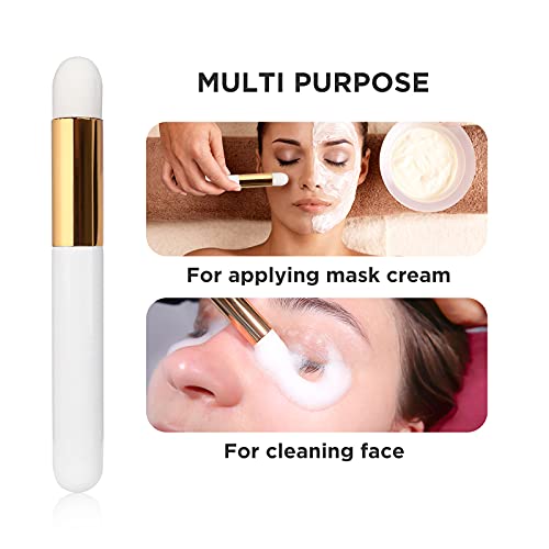 BEYELIAN 20 Pcs Lash Shampoo Brush Set, Eyelash Extension Cleanser, Blackhead Remover, Nose Pore Deep Cleaning, Soft and Comfortable Facial Makeup Remover Tools White