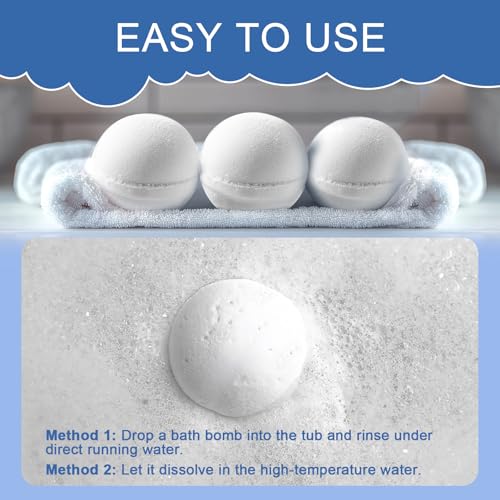 Hydrogen Bath Bombs for Women & Men, Hydrogen Bombs for Bath-Deep Hydration, Anti-Aging & Stress Relief, H2 Rich Water Spa for Skin Glow with Vanilla, Cinnamon & Orange, 3 Pcs