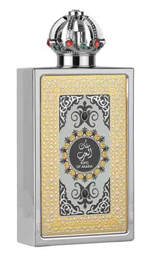 Lattafa Pride King of Arabia 100 ml EDP – Unisex Fragrance with Bergamot, Mint, Black Tea, Ginger, Leather & Vanilla – Warm Spicy Aromatic Scent