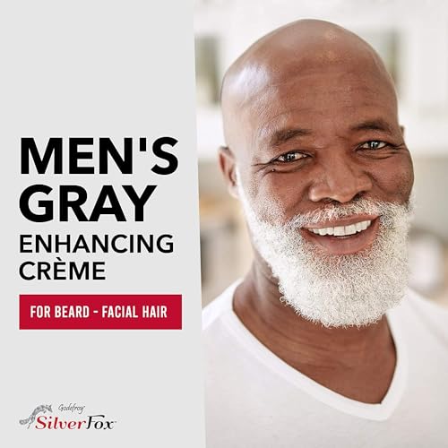Godefroy Silver Fox Gray Enhancing Beard Brightener For All Hair Types, Leave-In Conditioner Moisturizing Treatment for Gray & Silver Hair Non-Greasy Lightweight for Men’s Beard & Scalp 3 OZ