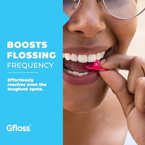 Hands-Free Dental Floss - 40 Count (Pack of 3) + Light Travel Case - Easy to Use, Discreet Flossers for Adults | Travel Floss | Thin Soft Floss for Tight Teeth | PFAS-Free | Unwaxed