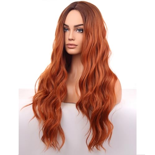 BERON Purple Long Wigs for Women Girls Wavy Colored Hair Wig Light Purple Curly Women and Girls for Daily or Cosplay Use Wigs with Wig Cap