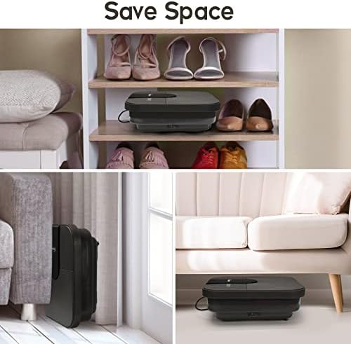 Beinilai Collapsible Foot Spa,Foot Bath with Heat and Massage and Bubble Jets,Foot Soak Tub with Six Non Motorized Rollers,Acupressure Massage Points,Red Light and Removable Pumice Stone