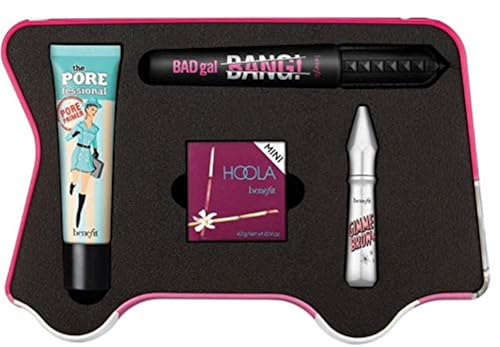 Benefit icons 3 - Piece Set Miniature Set, (0.25 oz Primer + 0.14 oz badgal bang! Mascara + 0.09 oz Hoola Bronzer)