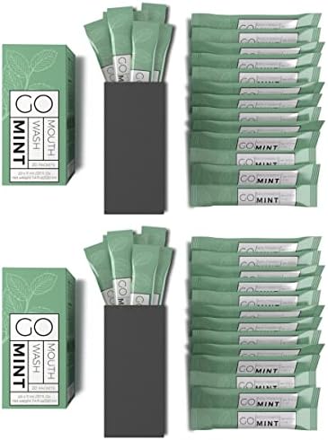 GO Travel Size Mouthwash Packets – Individual Mini Single Packets for Fresh Breath - TSA Compliant - Smart Packet Design to Reduce Travel Bottle Waste. Alcohol-Free.