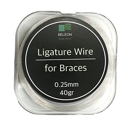 BELEON Braces Wire Orthodontic Dental Ligature Wire for Braces for Home Use Stainless Steel 40g 0.25mm