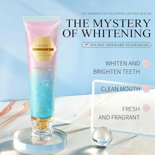 2 - Pack Niacinamide Whitening Toothpaste - Whitens Teeth, Strengthens Enamel, Removes Stains - for Sensitive Teeth (2 x 100g)
