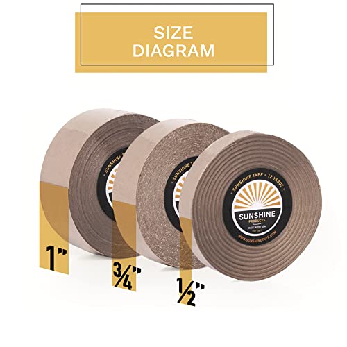 Lace Front Hold Wig Adhesive Tape Roll, Hair Replacement Toupee Tape (1" x 12 yds)