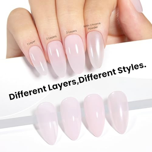 Beetles Pearl Chrome Nail Powder Gel Nail Polish Set, Glazed Donut Mirror Effect with Silicone Nail Brush, Liquid Peel Off Latex Tape Top Coat&Base Coat