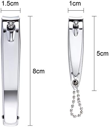 Bememo 12 Pieces Stainless Nail Clippers Set Fingernail and Toenail Clippers Nail Cutter Tool Set for Men and Women(Silver)