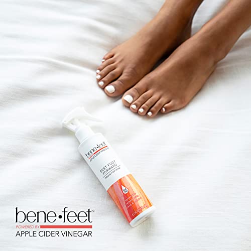 Benefeet Best Foot Forward Peeling Spray - May Help Rejuvenate + Smooth for Cracked Heels, Corns + Calluses Made w/Shea Butter, Apple Cider Vinegar + Tea Tree Oil, 6.7 oz (1 Pack)