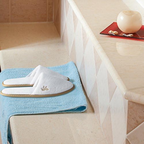 BERGMAN KELLY - Spa Slippers - Disposable Indoor House Slippers - Closed Toe House Shoes for Men & Women - Value Pack Hotel Indoor Shoes for Guests - Washable & Reusable for Travel & Wedding