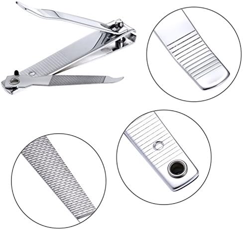 Bememo 12 Pieces Stainless Nail Clippers Set Fingernail and Toenail Clippers Nail Cutter Tool Set for Men and Women(Silver)