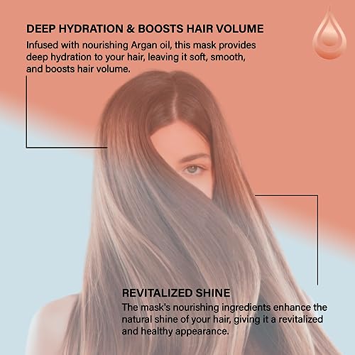 Gold Series Treatment Mask – Deep Hydrating Argan Oil Hair Mask for Dry Damaged, Color Treated and Curly Hair Enriched with Keratin – Sulfate Free Natural Hair Repair Treatment, 18.6oz