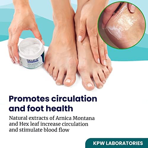 KPW Laboratories for Dry Cracked Heels - All-Natural Foot Care for Women and Men, Hydrating Foot Cream for Dry Feet to Promote Circulation