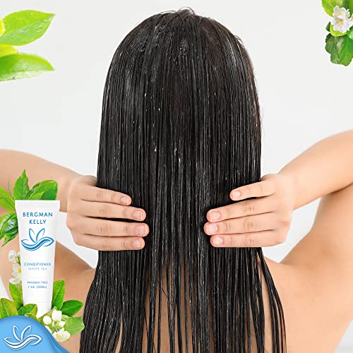 BERGMAN KELLY Hotel Conditioner (1 Fl Oz, 100 PK, White Tea), Delight Your Guests with Revitalizing and Refreshing White Tea Travel Conditioner, Quality Small Amenities Hotel Toiletries in Bulk