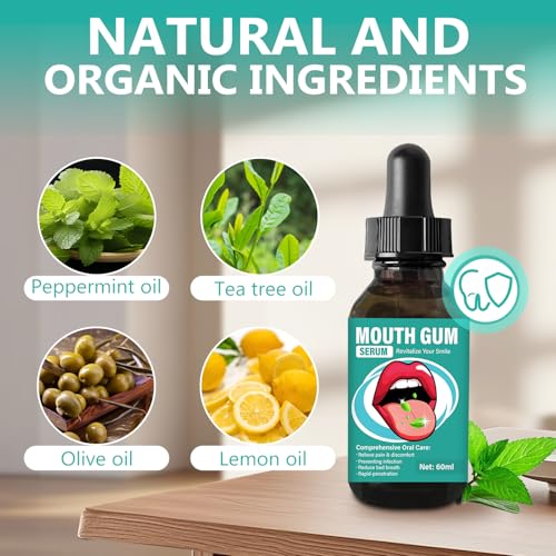 Gum Restore Drops - Natural Gum Regeneration, Fresh Breath and Portable Oral Care Solution,Combats Dry Mouth, Halitosis, Tonsil Stone & Gingivitis Treatment