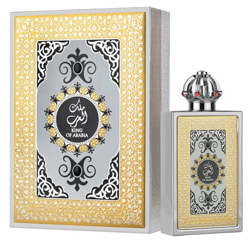 Lattafa Pride King of Arabia 100 ml EDP – Unisex Fragrance with Bergamot, Mint, Black Tea, Ginger, Leather & Vanilla – Warm Spicy Aromatic Scent