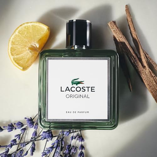 Lacoste - Original Eau de Parfum - Men's Fragrance - Woody & Ambery - With notes of Bergamot, Clary Sage, and Sandalwood - 3.3 Fl Oz