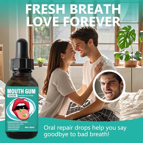 Gum Restore Drops - Natural Gum Regeneration, Fresh Breath and Portable Oral Care Solution,Combats Dry Mouth, Halitosis, Tonsil Stone & Gingivitis Treatment