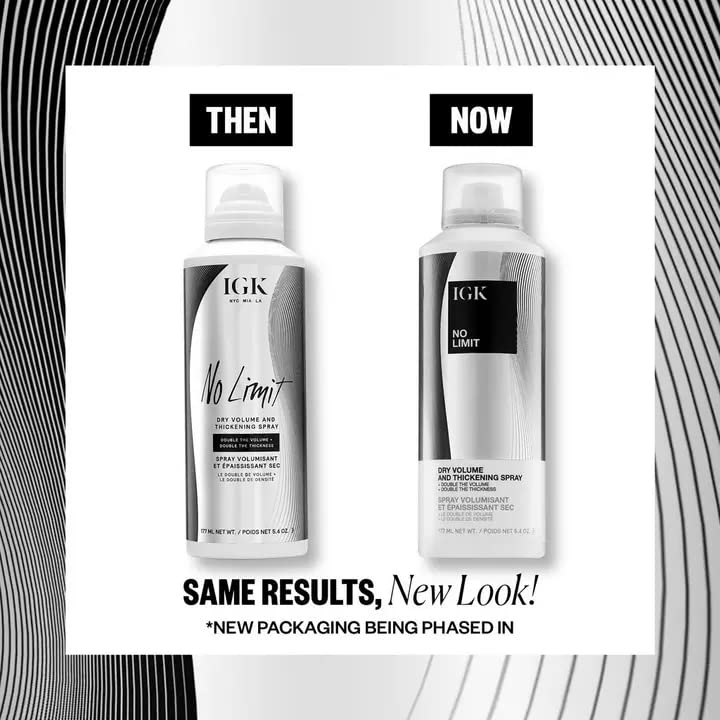 IGK NO LIMIT Dry Volume & Thickening Spray | Touchable + Fullness + Hold | Vegan + Cruelty Free| 5.4 Oz