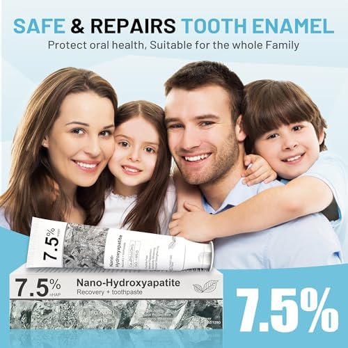 Hydroxyapatite Toothpaste for Advanced Enamel Protection, Fluoride-Free Nano Hydroxyapatite Toothpaste, Gentle and Effective Formula, Fresh Breath, Suitable for Sensitive Teeth 2 Pack