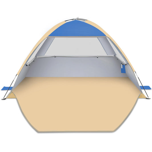 Gorich Beach Tent Sun Shelter for 3/4-5/6-7/8-10 Person with UPF 50+ UV Protection, Lightweight & Easy Setup Beach Shade Canopy, Portable Beach Shade Tent Beach Cabana
