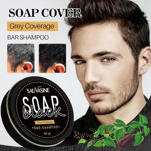 Gray Hair Reverse Shampoo Bar,Black Hair Soap for Deep Clean The Scalp Grey for Unisex Shampoo Soap for Women and Men