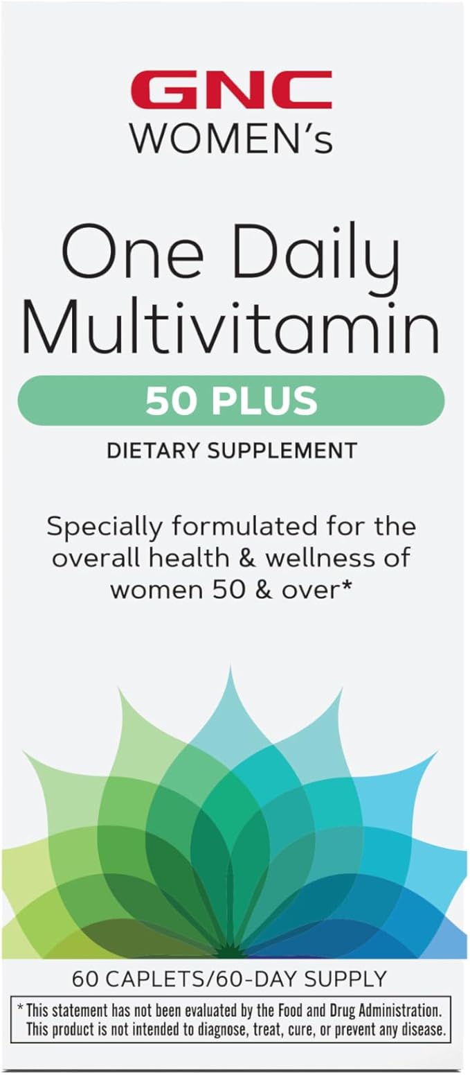 GNC One Daily Multivitamin 50 Plus | Science-Backed Formula | 60 Caplets