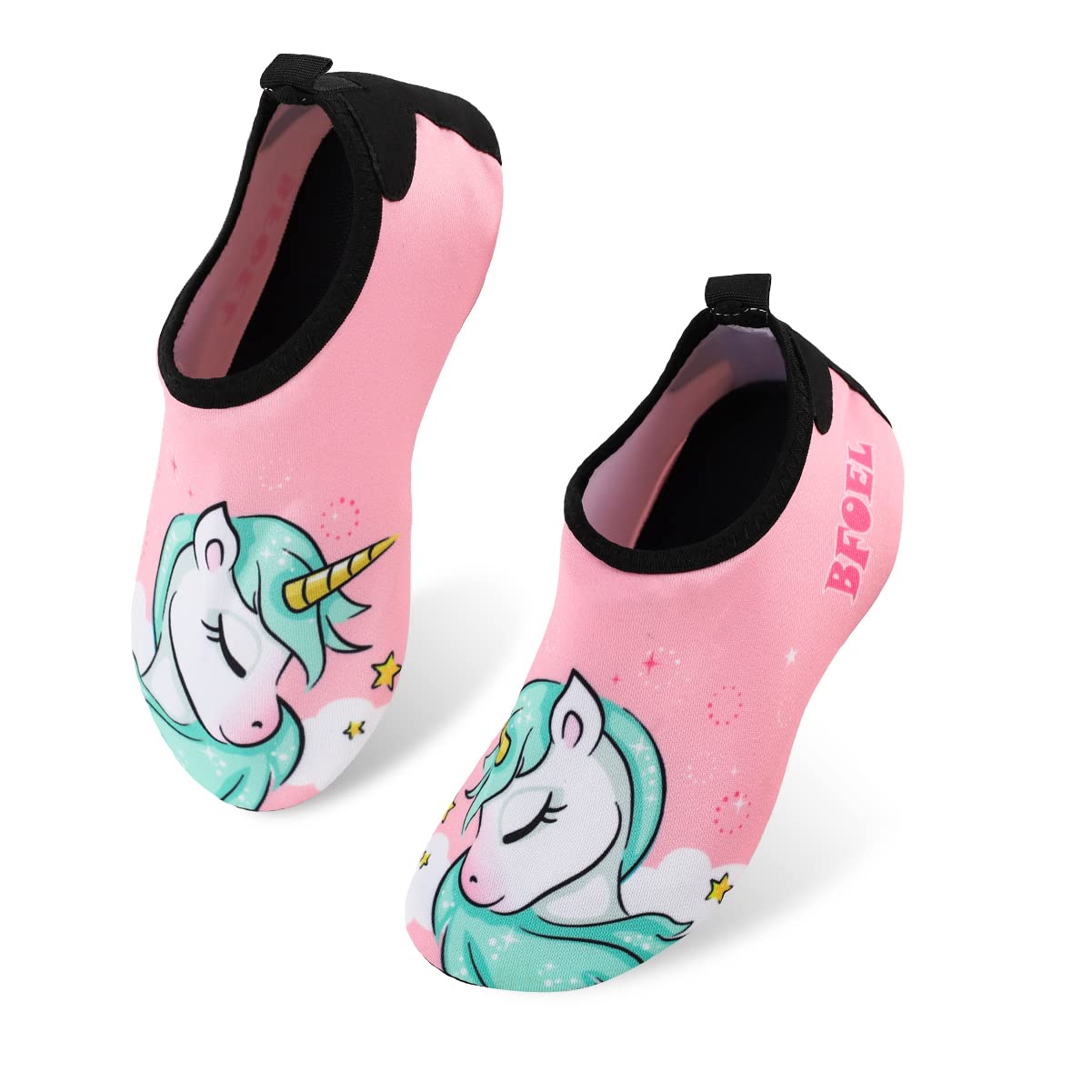 BFOEL Toddler Kids Swim Water Shoes Quick Dry Aqua Socks for Boys Girls Non-Slip Water Skin Barefoot Sports Shoes(9.5 M Toddler,Unicorn)