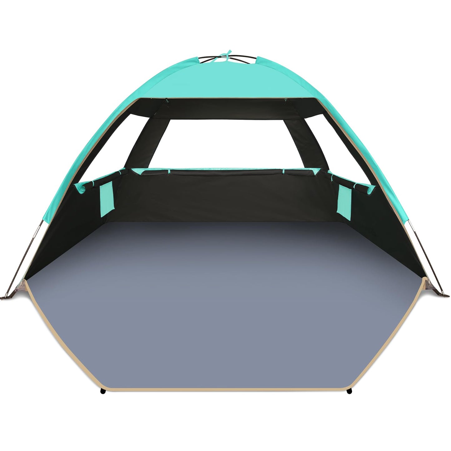 Gorich Beach Tent Sun Shelter for 3/4-5/6-7/8-10 Person with UPF 50+ UV Protection, Lightweight & Easy Setup Beach Shade Canopy, Portable Beach Shade Tent Beach Cabana