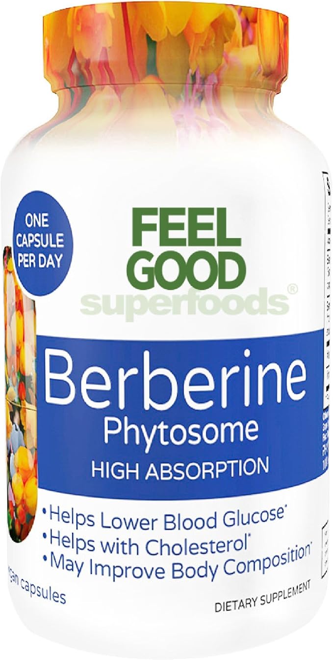 Berberine - High Absorption - 2200mg Equivalent - Herbal Supplement - Lower Blood Glucose - Helps Cholesterol - 60 Capsules
