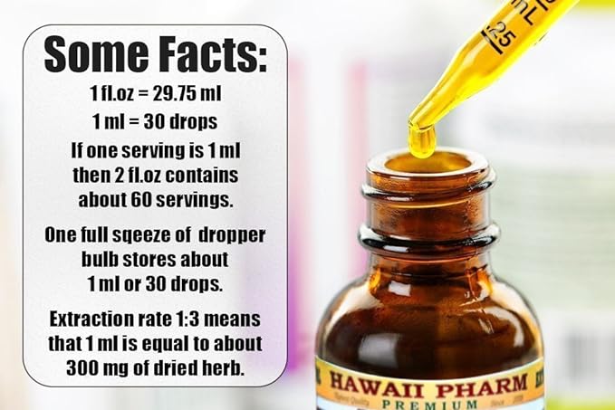 Hawthorn Alcohol-Free Liquid Extract, Hawthorn (Crataegus Laevigata) Dried Leaf and Flower Glycerite Hawaii Pharm Natural Herbal Supplement 2x4 oz