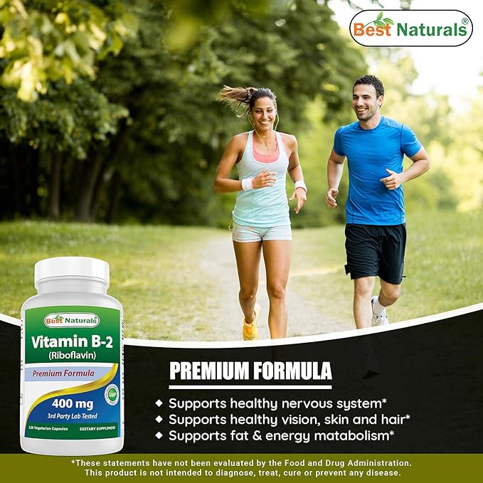 Best Naturals Probiotic 10 Strains & 30 Billion CFU & Vitamin B2 (Riboflavin) 400mg