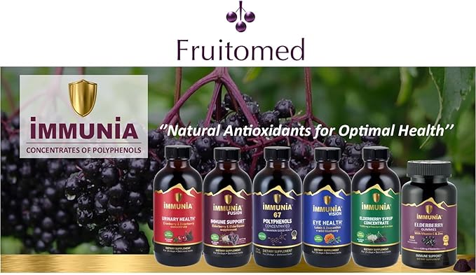 Immunia Urinary Health. Cranberry & Elderberry Concentrate for The Prevention of Urinary Infections. Natural. Delicious. 5 ml/Day. (1-Pack)