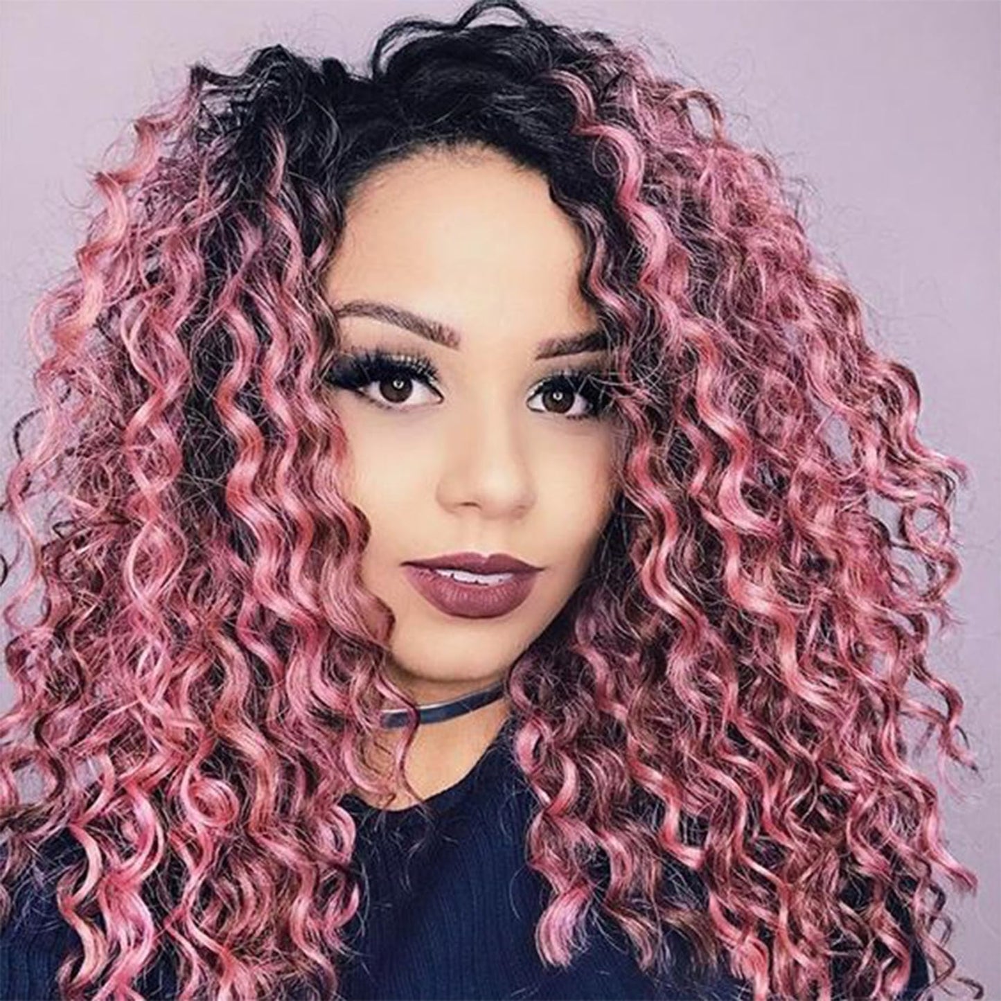 7 Packs GoGo Curl Crochet Hair 10 Inch Short Curly Crochet Hair for Women Water Wave Beach Curl Deep Twist Crochet Braids Synthetic Braiding Hair Extensions (10 Inch, P1B/pink)