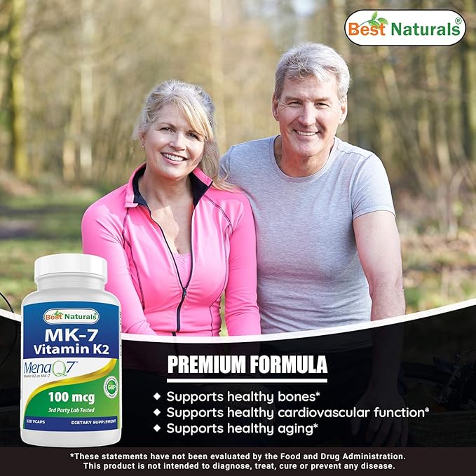 Best Naturals MK-7 Vitamin K2 100 mcg & Vitamin A 25000 IU