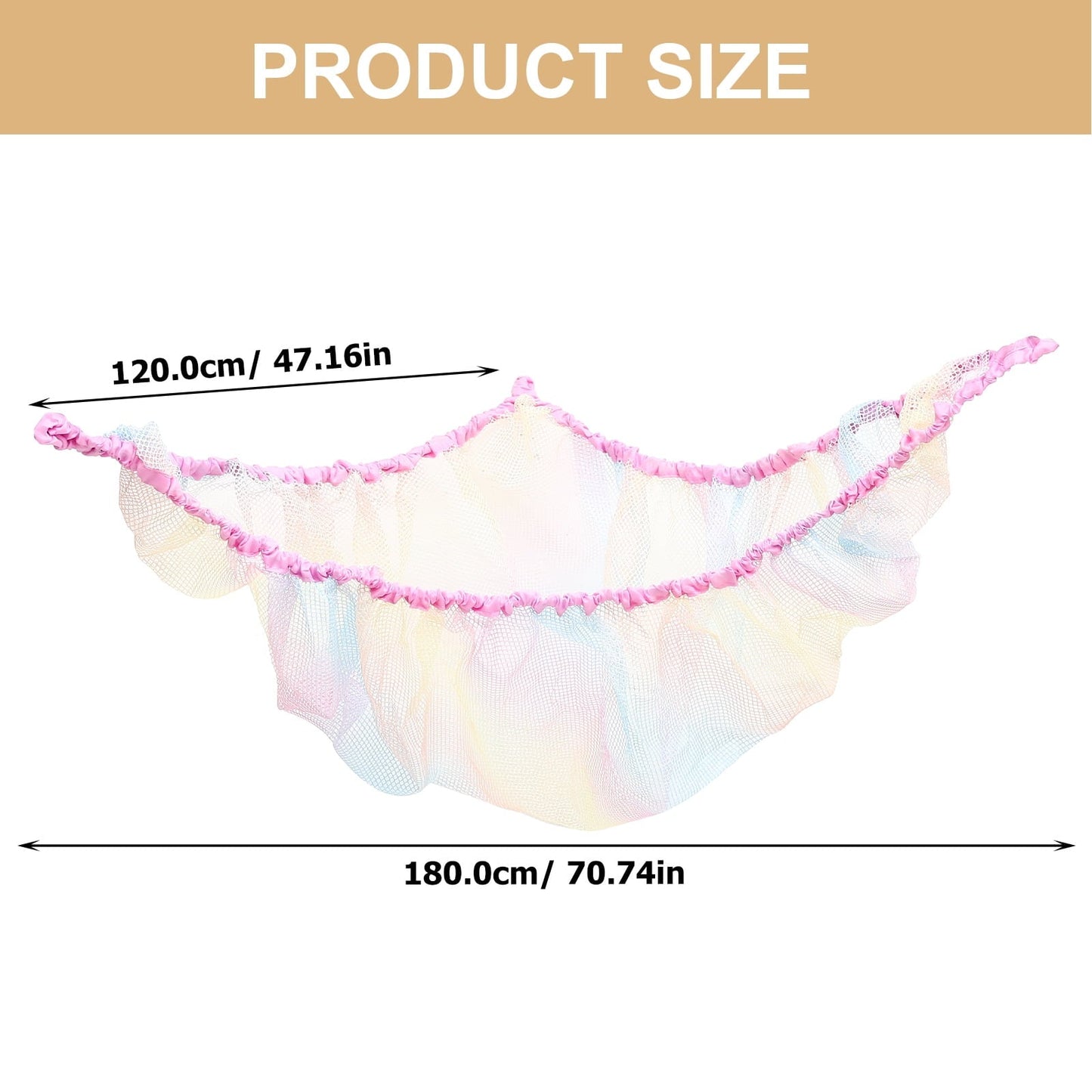 HONMEET Stuffed Animals Toy Storage Net Woven Mesh Hammock Multi-Colored Polyester 1Pack