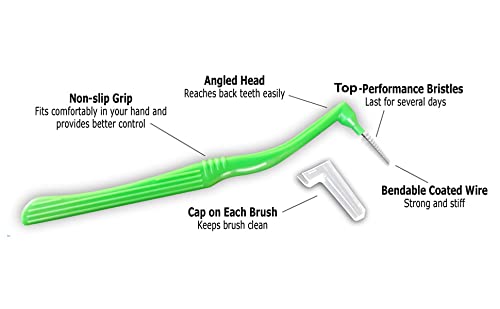 Interdental Brush Angle Cleaners - Jumbo Pack (50 Brushes) (Standard) - Remove Plaque - Toothpick
